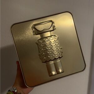PACO RABANNE Gold Metal Tin with Embossed Design